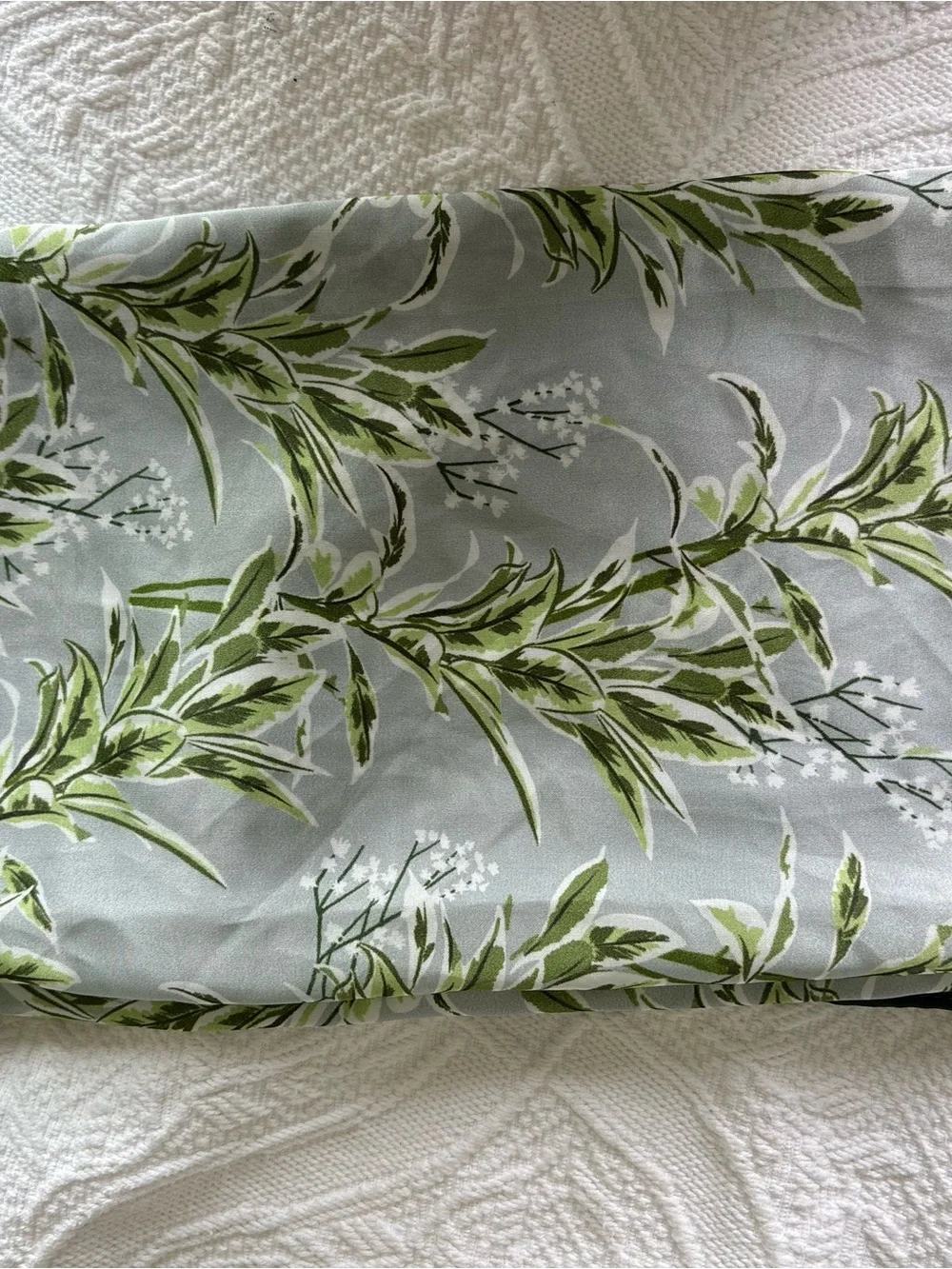 Anthropologie Green Botanical Print scarf